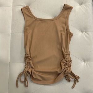 Tan adjustable tank top